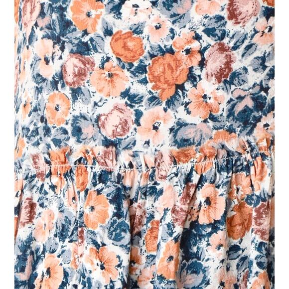 CURRENT ELLIOTT Ruffle Floral Tank Blouse Top – Size Small - Picture 5 of 11
